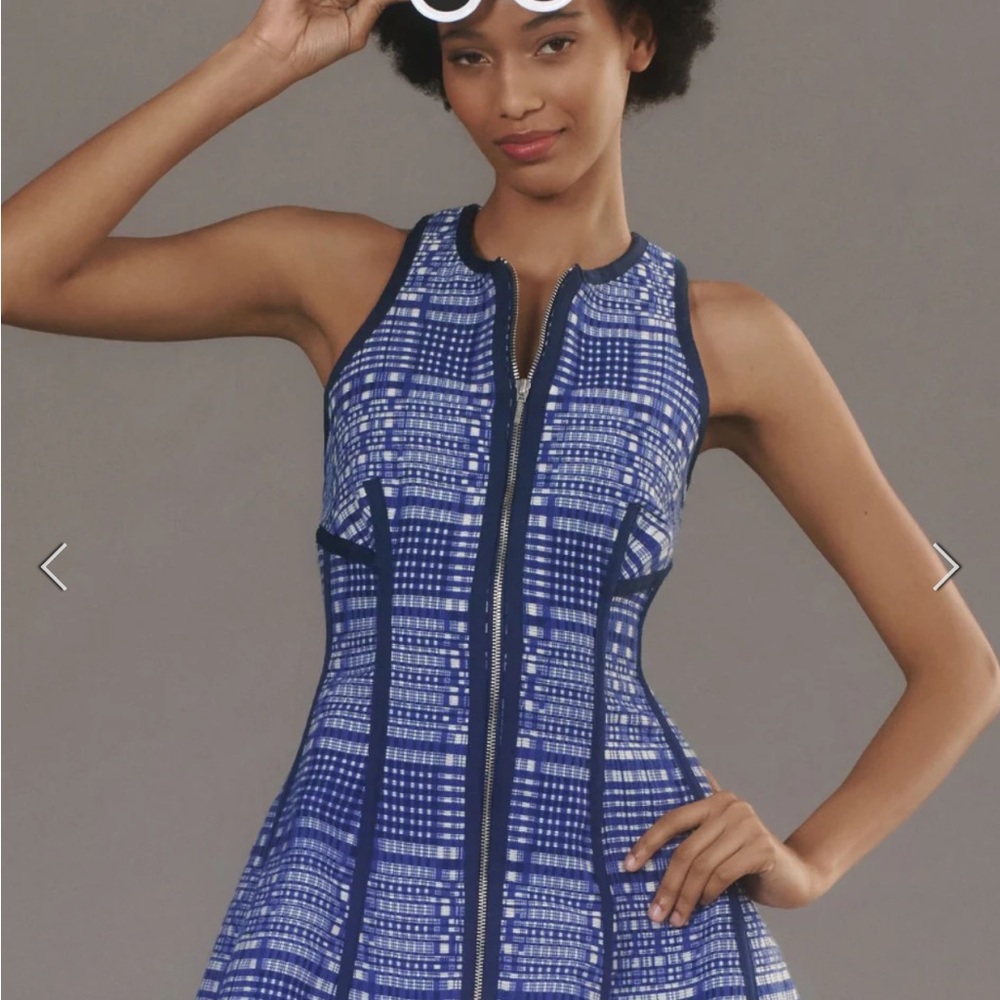 Anthropologie Sleeveless Sculpted Mini Dress NWT
